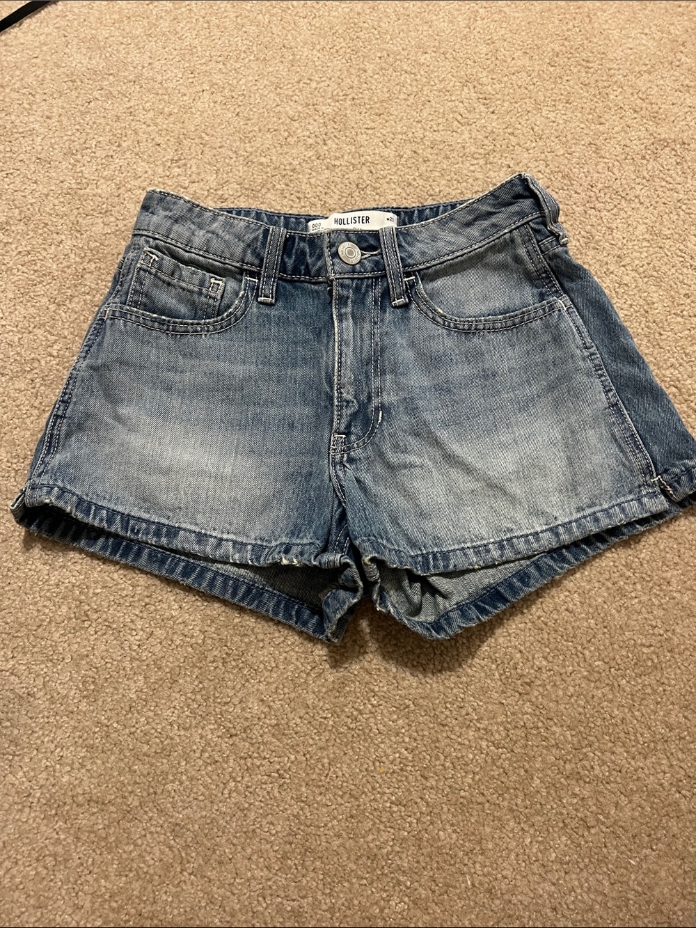 Hollister Faded Blue Denim Short Shorts